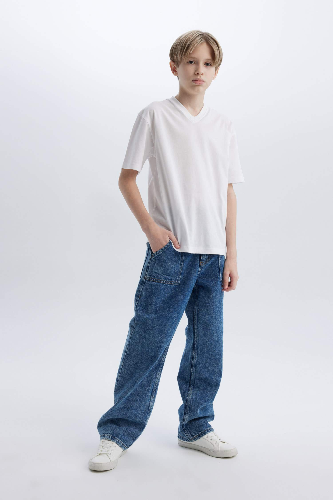 Resim Defacto Erkek Çocuk Kısa Kol T-shirt K1693A6/WT34