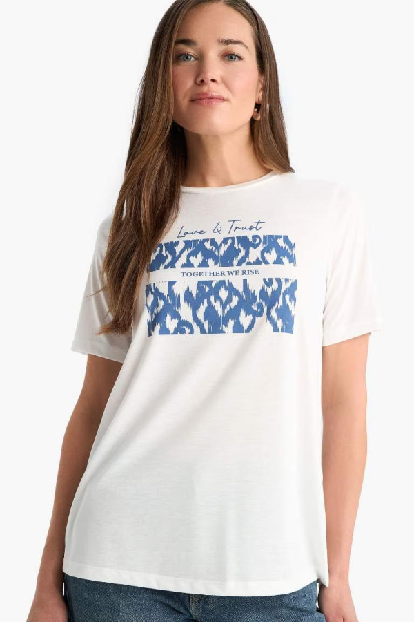 Resim Defacto Kadın T-shirt F4843AX/ER105