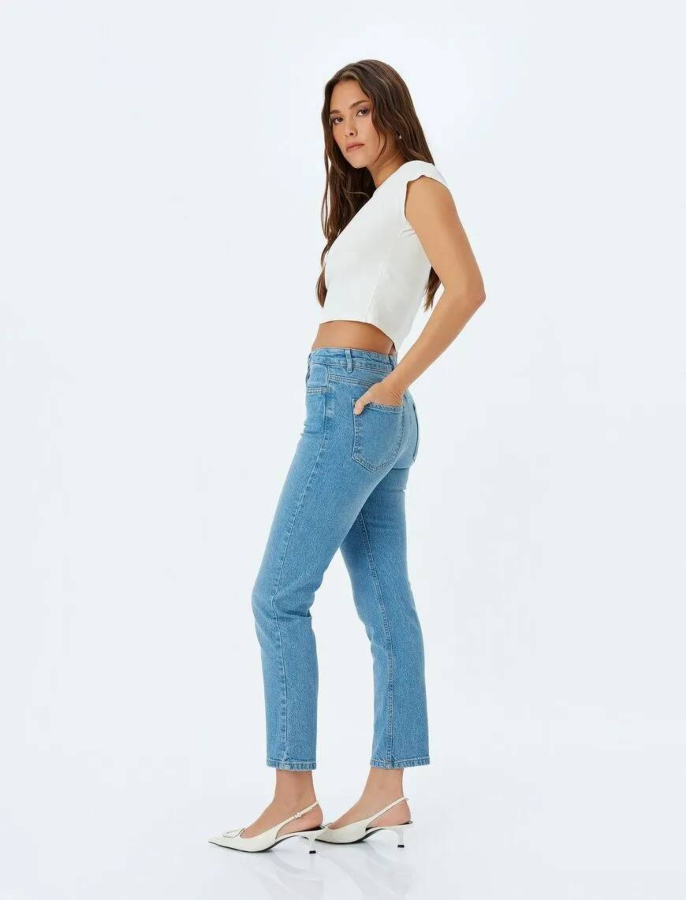 Resim Koton Kadın Jean Pantolon 5SAL40056MD