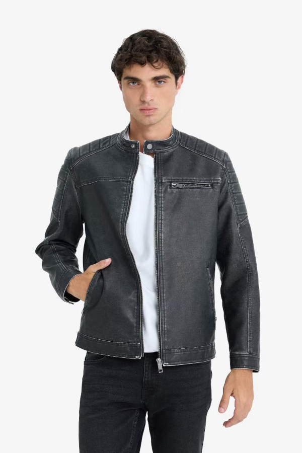 Resim Defacto Erkek  Deri Mont E8855AX/BK27