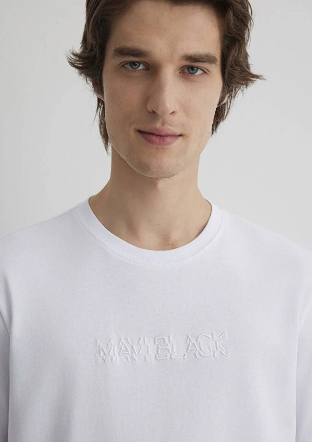 Resim Mavi Regular Erkek  T-shirt M0612644-620