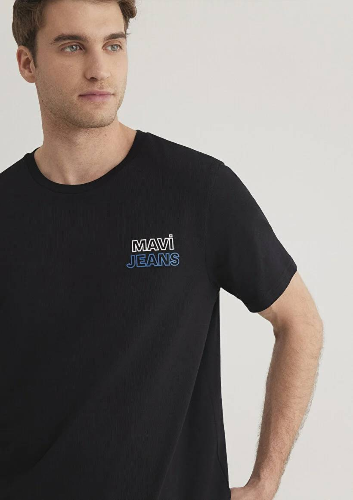 Resim Mavi Mavi Baskılı Erkek T-Shirt M066841-900