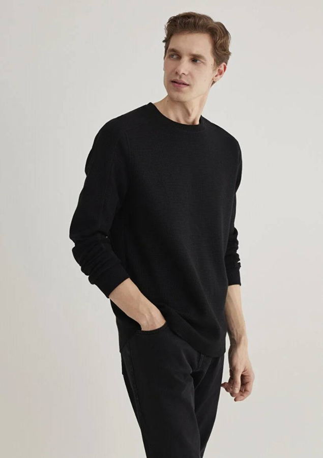 Resim Mavi Uzun Kol Erkek Sweat M0610106-900