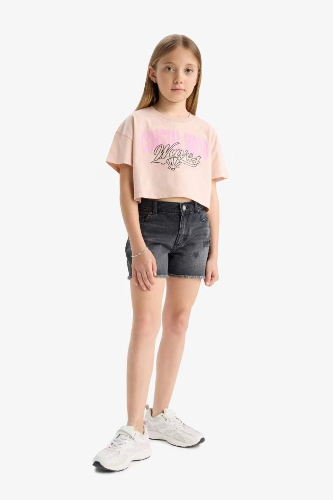 Resim Defacto Kız Çocuk T-shirt E0385A8/PN287