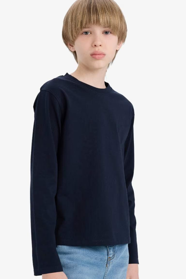 Resim Defacto Erkek Çocuk Uzun Kol T-shirt K1686A6/NV253