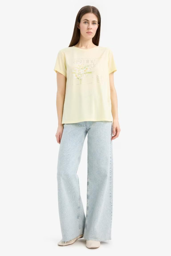 Resim Defacto Kadın T-shirt E6198AX/YL149