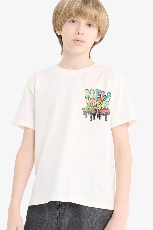 Resim Defacto Erkek Çocuk T-shirt E7490A8/WT16