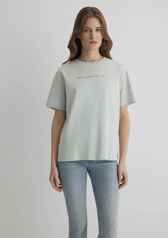 Resim Mavi Logo Kadın T-Shirt M1613147-70148