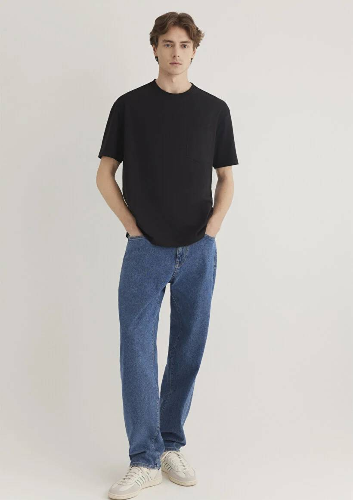 Resim Mavi Cepli Erkek T-Shirt M066248-900