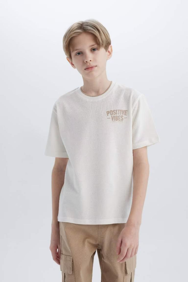 Resim Defacto Erkek Çocuk Kısa Kol T-shirt D9296A8WT32