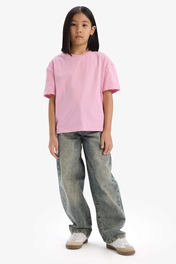 Resim Defacto Kız Çocuk Kısa Kol T-shirt D9099A8PN444
