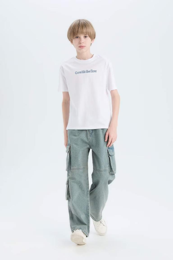 Resim Defacto Erkek Çocuk Kısa Kol T-shirt D9292A8WT34