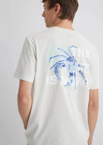 Resim Mavi Regular Erkek  T-shirt M0612672-70142