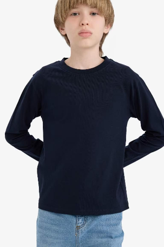 Resim Defacto Erkek Çocuk Uzun Kol T-shirt K1686A6/NV253