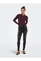 Resim Only Onlelisa L/S Rib Polo Ex Knt Kadın Sweat 15355354