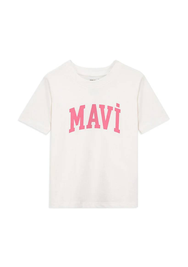 Resim Mavi Logo Kız Çocuk T-shirt M7610109-70057