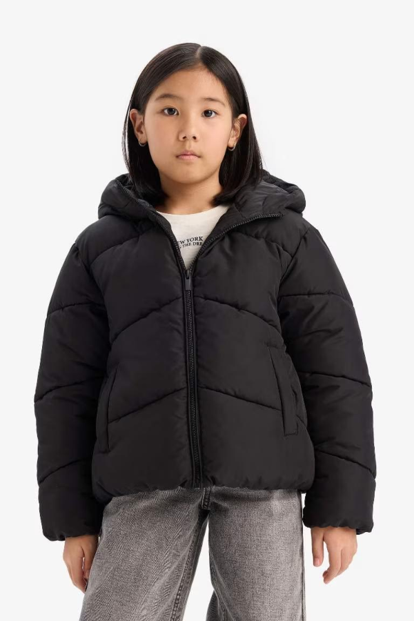Resim Defacto Kız Çocuk  Mont C5389A8/BK27