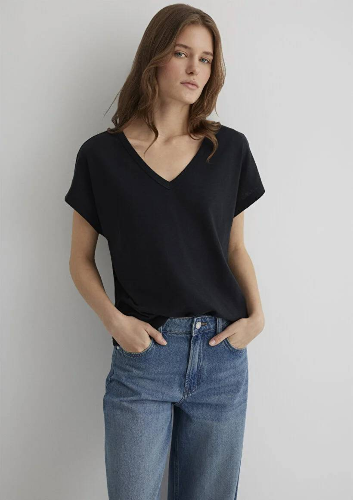 Resim Mavi Regular Kadın  T-shirt M1612380-900