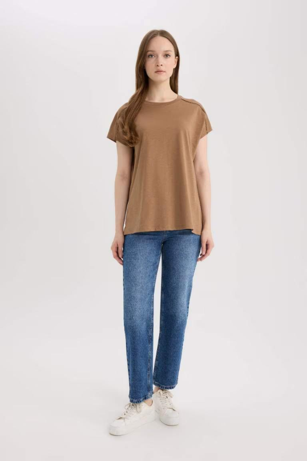 Resim Defacto Kadın T-shirt E4367AX/BN589