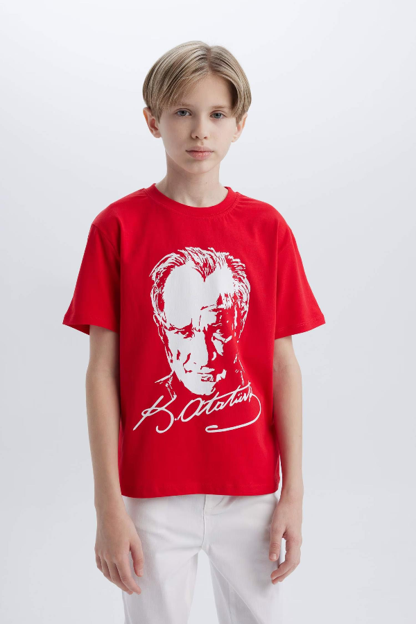 Resim Defacto Erkek Çocuk Kısa Kol T-shirt B6938A8RD282