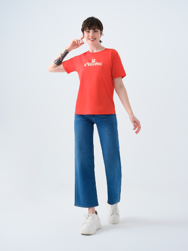 Resim Loft Kadın Regular Fit T-Shirt Lf2039128