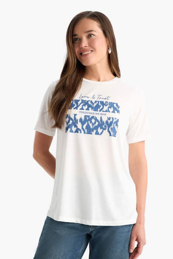 Resim Defacto Kadın T-shirt F4843AX/ER105