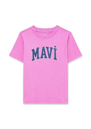 Resim Mavi Logo Kız Çocuk T-shirt M7610109-71033