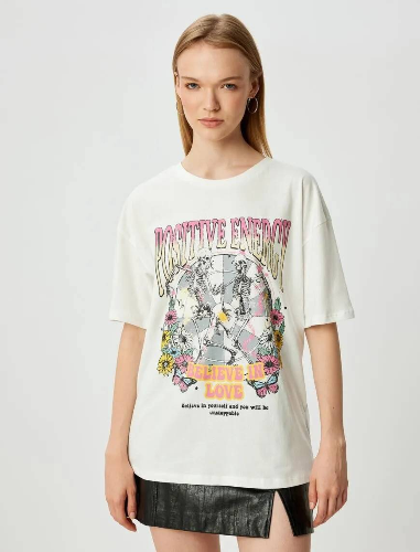 Resim Koton Kadın T-shirt 5SAL10018IK