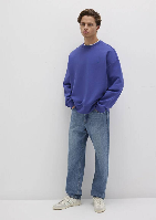 Resim Mavi Bisiklet Yaka Erkek Sweat M0S10415-70695