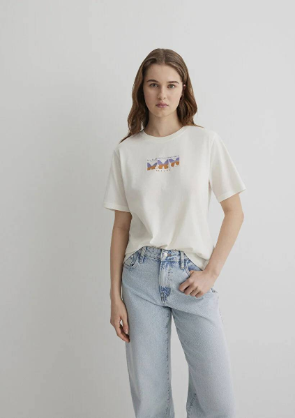 Resim Mavi Regular Kadın  T-shirt M1613170-80194