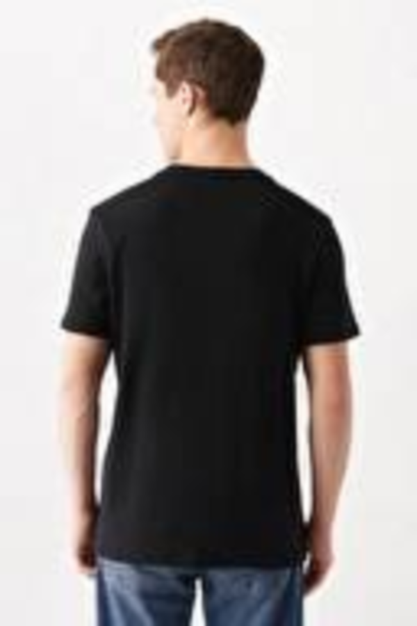 Resim Mavi Basıc Erkek T-Shirt M0610360-900