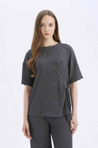 Resim Defacto Kadın Uzun Kol T-shirt D5446AX/AR104