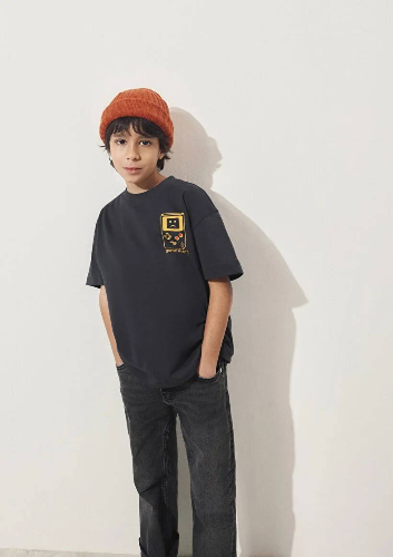 Resim Mavi Everyday Is A New Quest Baskılı Erkek Çocuk T-Shirt M6610257-70087