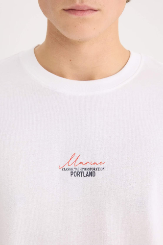 Resim Defacto Erkek  T-shirt D7814AX/WT34