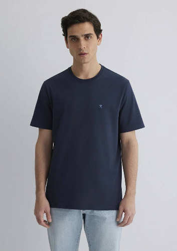 Resim Mavi Regular Erkek  T-shirt M0612736-82183