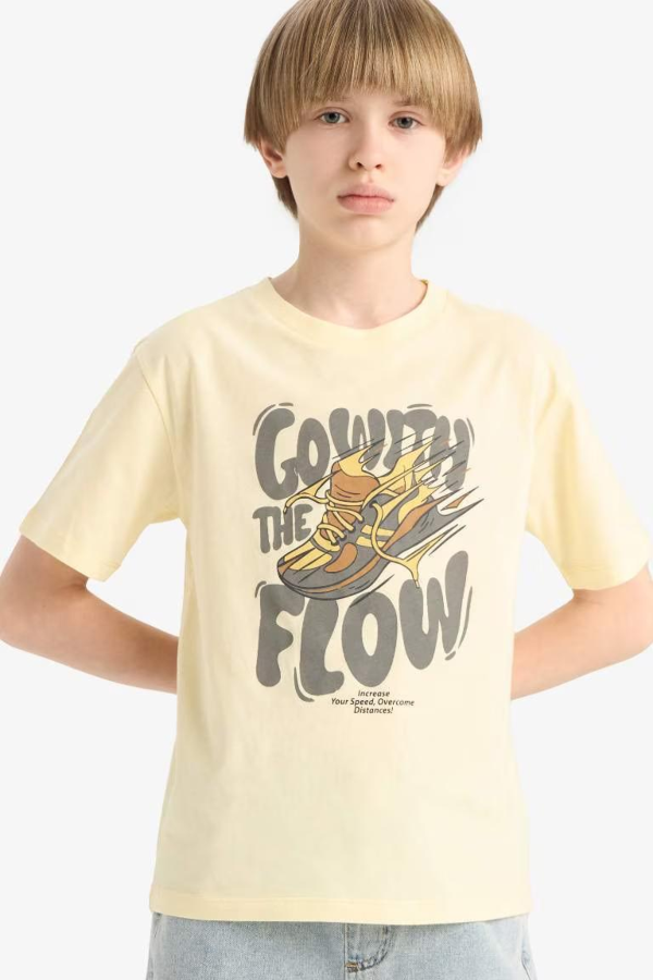 Resim Defacto Erkek Çocuk Kısa Kol T-shirt E6312A8YL487
