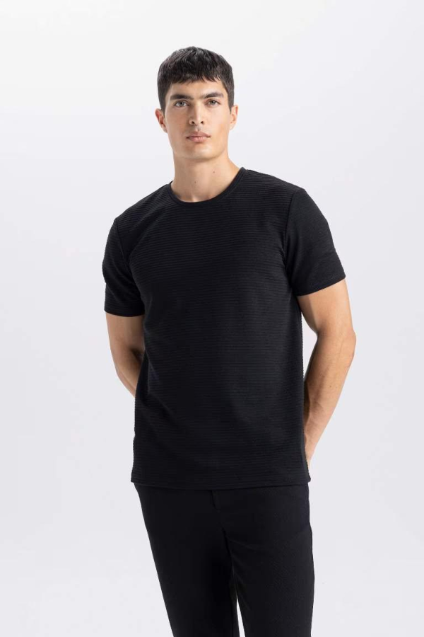 Resim Defacto Erkek  T-shirt M6608AZ/BK81