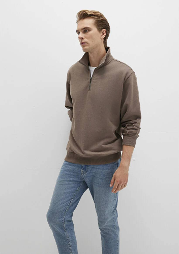 Resim Mavi Half Zip Erkek Sweat M0S10419-70380
