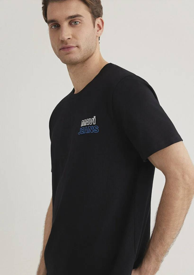 Resim Mavi Mavi Baskılı Erkek T-Shirt M066841-900