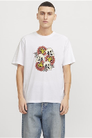 Resim Jack & Jones Joranatomy Skull Tee Ss Crew Neck Sn Erkek T-shirt 12272966