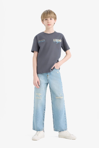 Resim Defacto Erkek Çocuk Kısa Kol T-shirt E2840A8/AR58