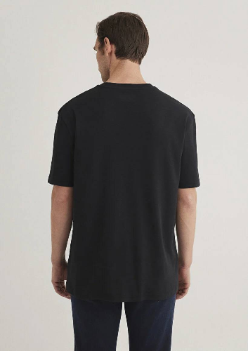 Resim Mavi Loose Erkek  T-shirt M0612189-900