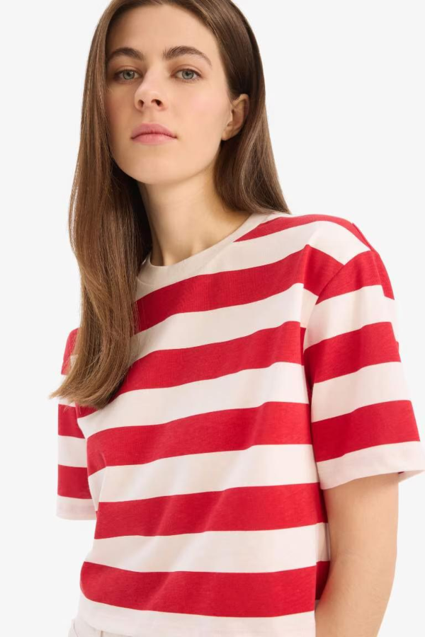 Resim Defacto Kadın T-shirt C6198AX/RD59