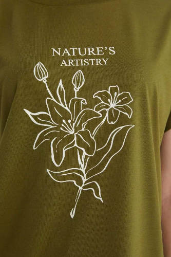 Resim Defacto Kadın Kısa Kol T-shirt E4352AXKH451
