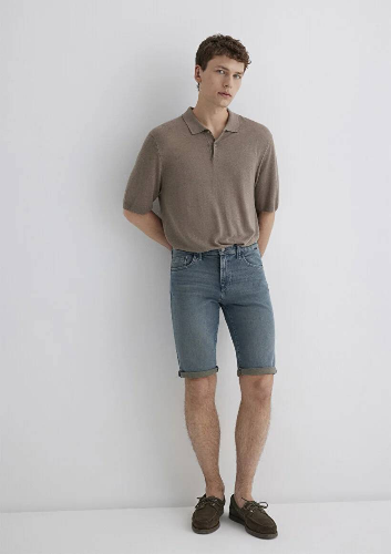 Resim Mavi Regular Straight Erkek  Denim Şort M0416089816