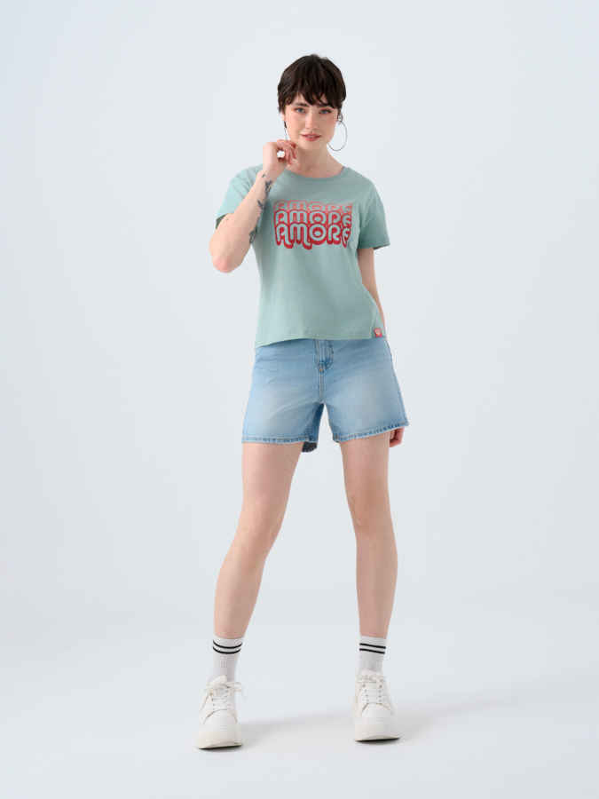 Resim Loft Kadın Regular Fit T-Shirt Lf2038918