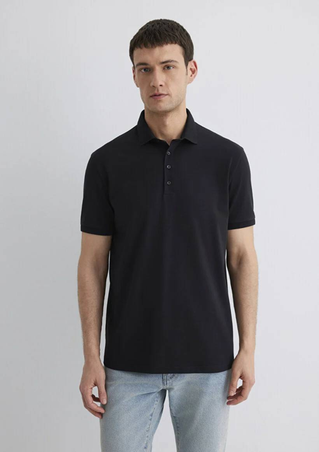 Resim Mavi Regular Erkek  T-shirt M0612011-900