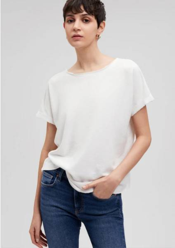 Resim Mavi Kısa Kol Kadın T-Shirt M167311-81964
