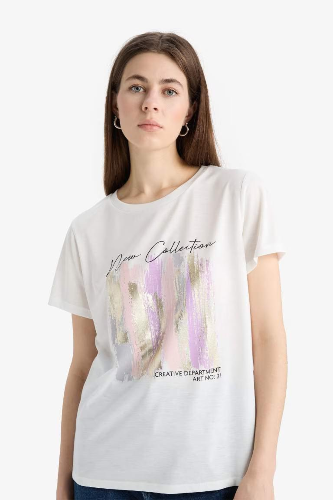 Resim Defacto Kadın T-shirt E5061AX/ER105