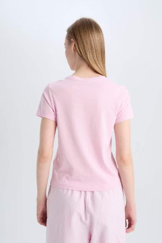 Resim Defacto Kadın Kısa Kol T-shirt C3852AX/PN614